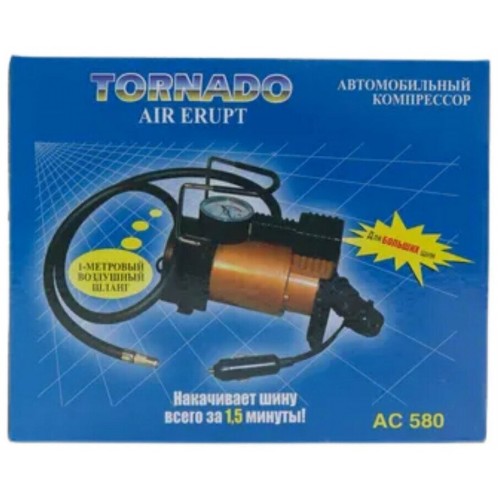 Автомобильный компрессор TORNADO АС 580 R17/35L (КОМ00004) (черный/желтый) 7