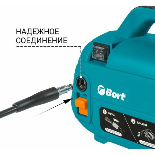 Мойка высокого давления Bort BHR-1600-Compact (бирюзовый/черный) 9