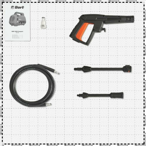 Мойка высокого давления Bort BHR-1600-Compact (бирюзовый/черный) 14