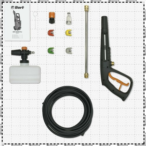 Мойка высокого давления Bort BHR-2000M-Pro (93416411) (бирюзовый/черный) 7