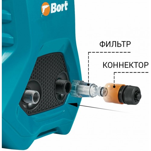 Мойка высокого давления Bort BHR-2300-Pro (бирюзовый/черный) 8