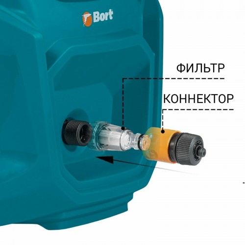 Мойка высокого давления Bort BHR-2700-PRO (93416121) (бирюзовый/черный) 6