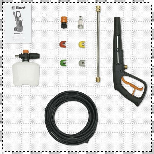Мойка высокого давления Bort BHR-2700-PRO (93416121) (бирюзовый/черный) 9