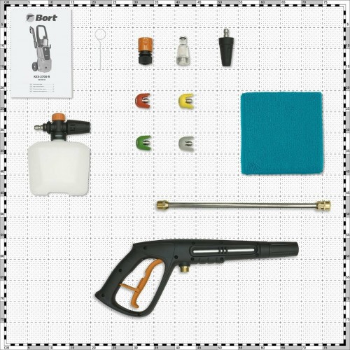 Мойка высокого давления Bort KEX-2700-R (93416145) (черный/серый) 1