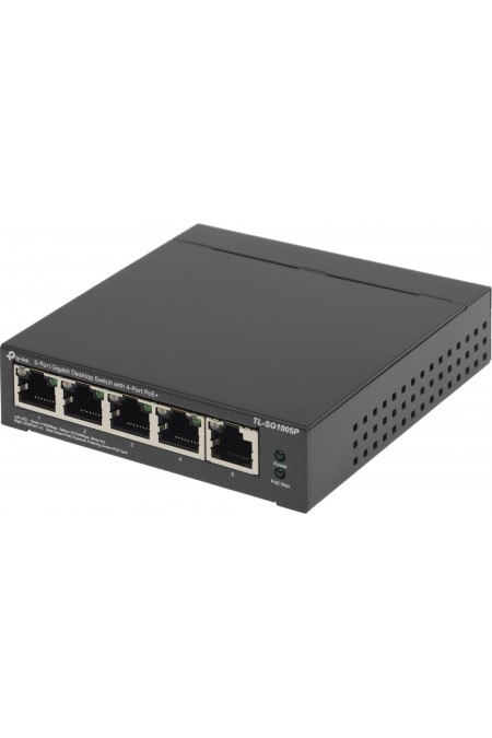 Коммутатор TP-Link TL-SG1005P (черный) 