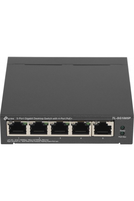 Коммутатор TP-Link TL-SG1005P (черный) 1