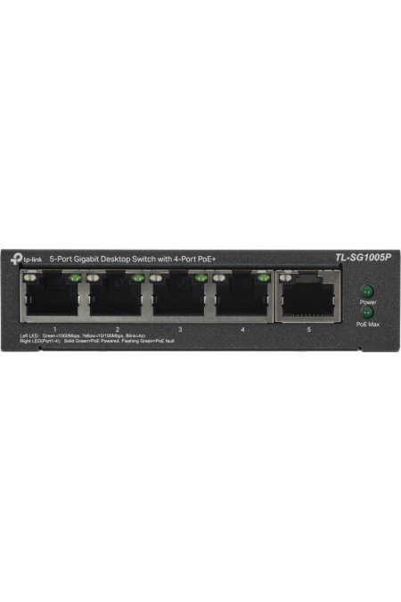 Коммутатор TP-Link TL-SG1005P (черный) 4