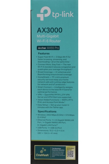 Wi-Fi роутер TP-LINK Archer AX55 Pro AX3000 (черный) 20