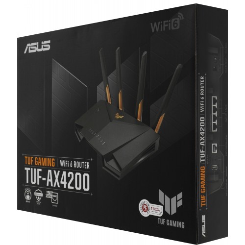 Wi-Fi роутер Asus TUF-AX4200 (черный) 18