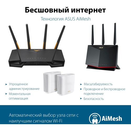 Wi-Fi роутер Asus TUF-AX4200 (черный) 7