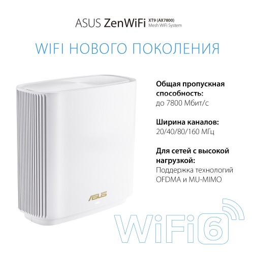 Mesh система Asus XT9 (W-2-PK) (белый) 3
