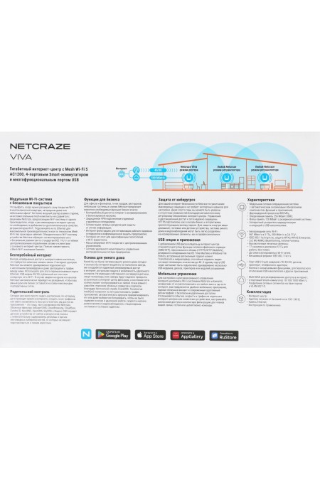Wi-Fi роутер Keenetic Netcraze Viva NC-1913 AC1200 (белый) 11