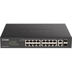 Коммутатор D-Link DGS-1100-18PV2/A 16G 2SFP (черный)
