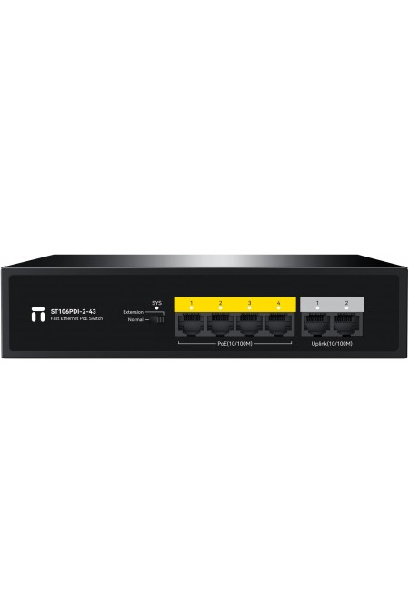 Коммутатор Netis ST106PDI-2-43 (черный) 