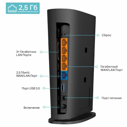 Маршрутизатор TP-LINK Archer AX80(EU) (черный) 1