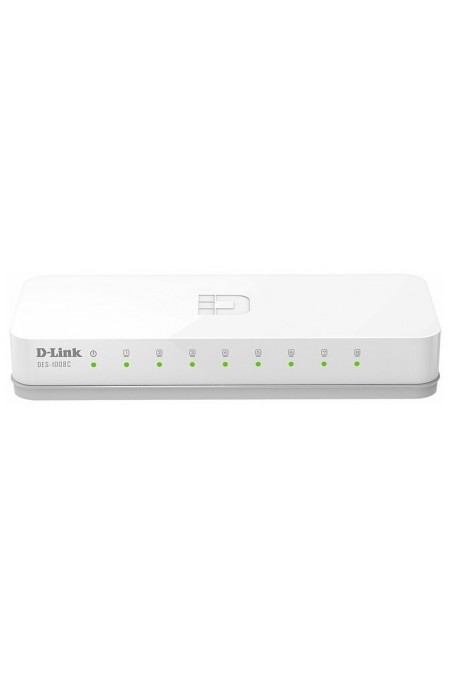 Коммутатор D-Link DES-1008C (белый) 