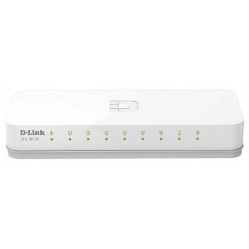 Коммутатор D-Link DES-1008C (белый) 