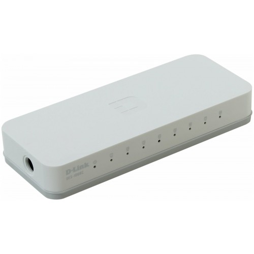 Коммутатор D-Link DES-1008C (белый) 8