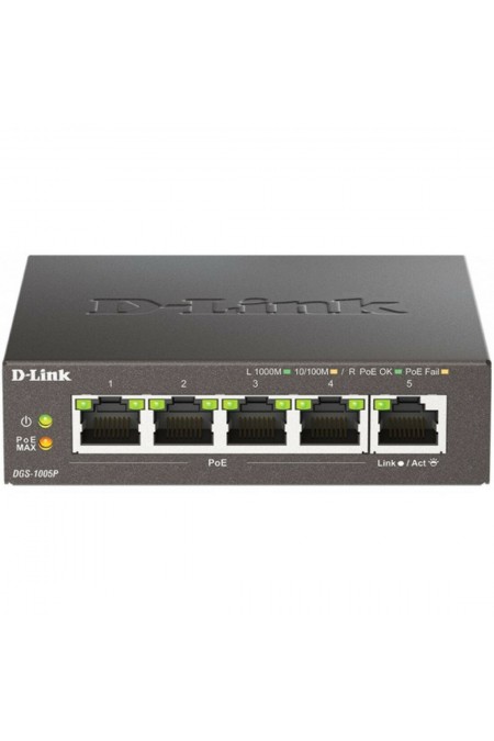 Коммутатор D-Link DGS-1005P/B3A (черный) 