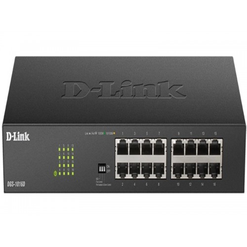 Коммутатор D-Link DGS-1016D DGS-1016D/J1A (L2) (черный) 9