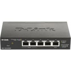 Коммутатор D-Link DGS-1100-05PDV2 5G 2PoE 18W (черный)