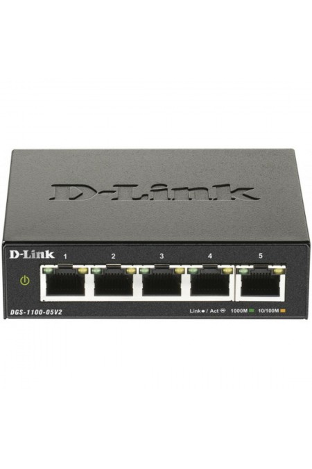 Коммутатор D-Link DGS-1100-05V2/A1A (черный) 