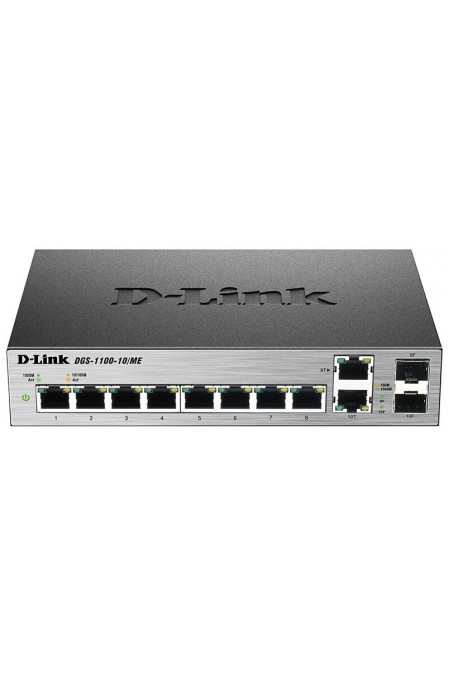 Коммутатор D-link DGS-1100-10/ME/A1A/A2A (черный) 