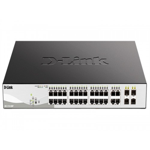 Коммутатор D-Link DGS-1210-28MP/F4A (черный) 1