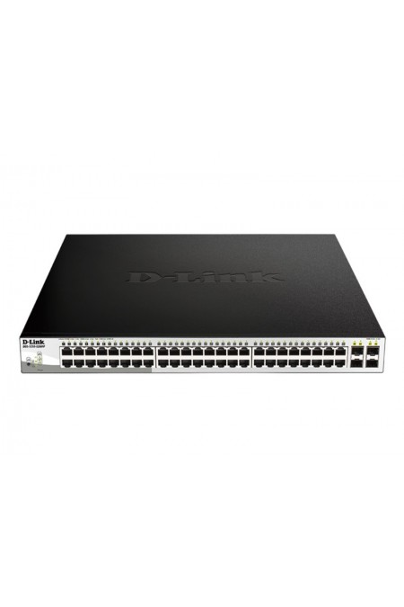 Коммутатор D-Link DGS-1210-52MPP/E2A (черный) 