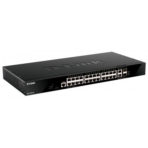 Коммутатор D-Link DGS-1520-28 DGS-1520-28/A1A (черный) 