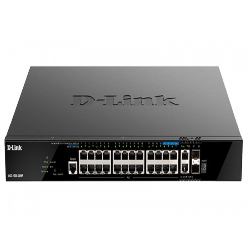 Коммутатор D-Link DGS-1520-28MP DGS-1520-28MP/A1A (черный) 