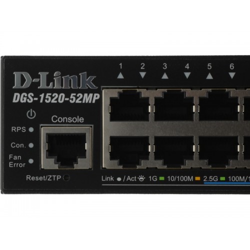 Коммутатор D-Link DGS-1520-52MP/A1A (черный) 8