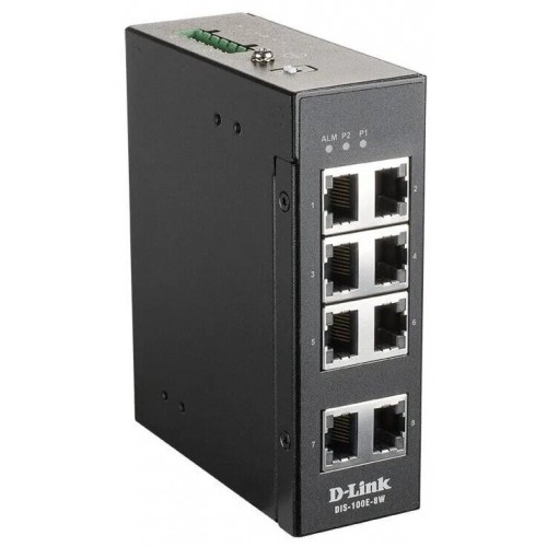 Коммутатор D-Link DIS-100E-8W/A1A (черный) 