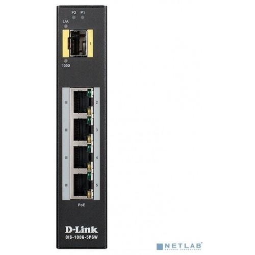 Коммутатор D-Link DIS-100G-5PSW/A1A (черный) 4