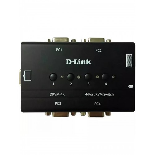 Коммутатор D-LINK DKVM-4K/B3A (черный) 4