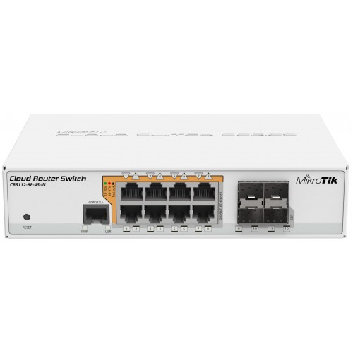 Коммутатор MikroTik CRS112-8P-4S-IN (белый) 