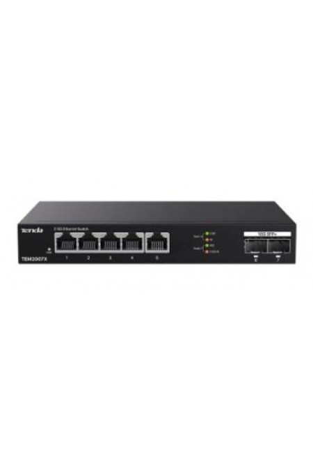 Коммутатор TENDA 5PORT 1000M 2SFP+ TEM2007X (черный) 