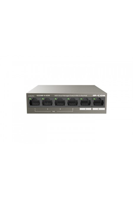 Коммутатор Tenda G2206P-4-63W (серебристый) 