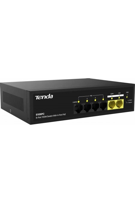 Коммутатор Tenda S106PC (черный) 2