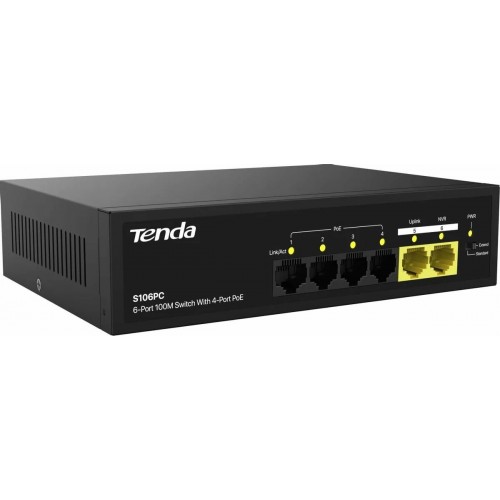Коммутатор Tenda S106PC (черный) 2