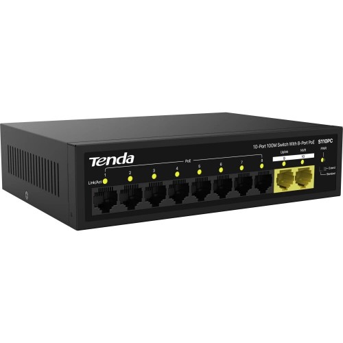 Коммутатор Tenda S110PC (черный) 2