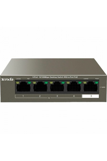 Коммутатор Tenda TEF1105P-4-38W (серебристый) 