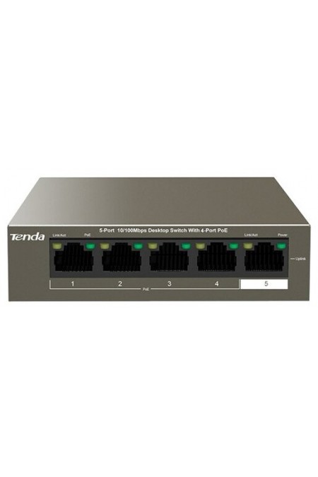 Коммутатор Tenda TEF1105P-4-63W (серебристый) 