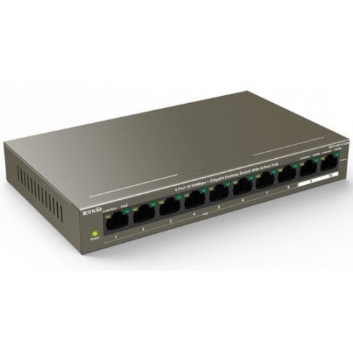 Коммутатор Tenda TEF1110P-8-102W (черный) 1
