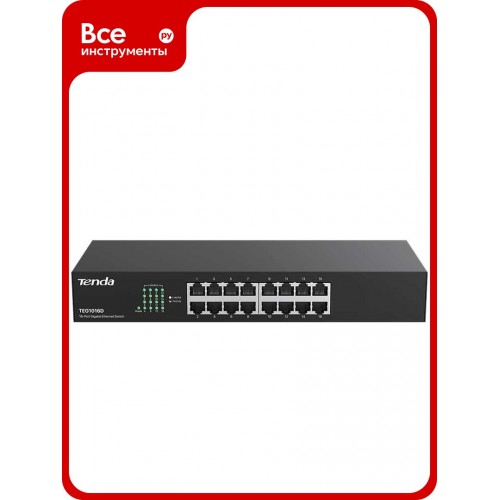 Коммутатор Tenda TEG1016D (черный) 