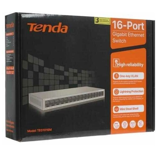 Коммутатор Tenda TEG1016M (черный) 2