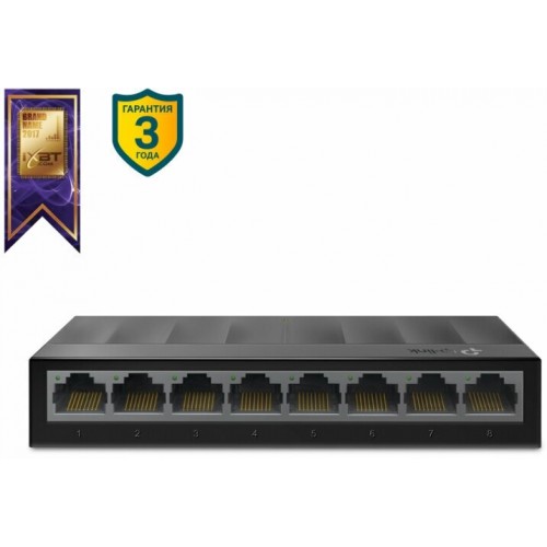 Коммутатор TP-LINK LS1008G (черный) 8