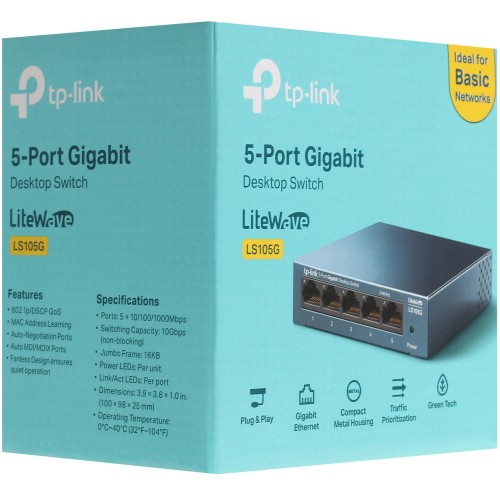 Коммутатор TP-LINK LS105G (серый) 2