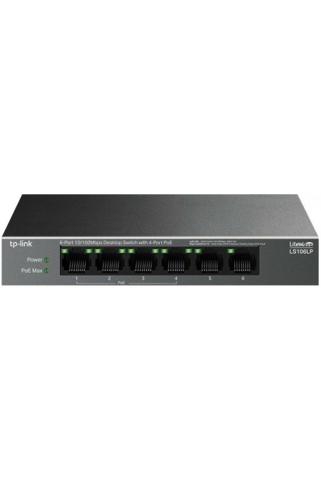 Коммутатор TP-LINK LS106LP (черный) 1