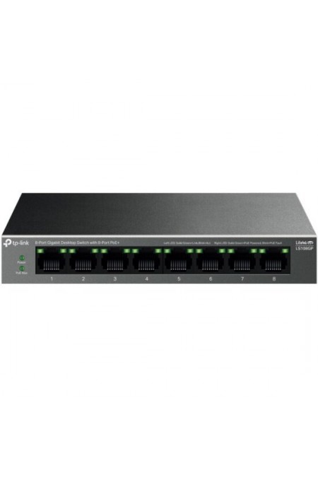 Коммутатор TP-LINK LS108GP (черный) 
